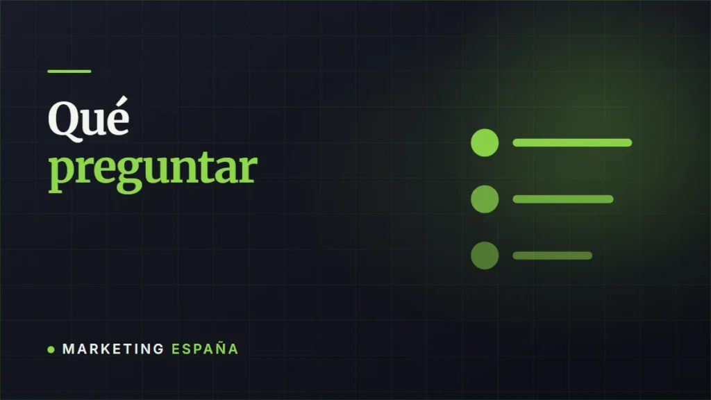Lista de puntos: qué preguntar a una agencia