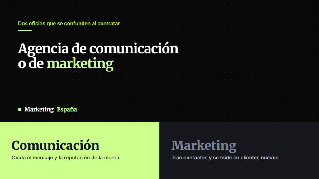 Agencia de comunicación o de marketing: cuál elegir
