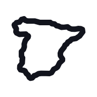 Icono con la silueta de España