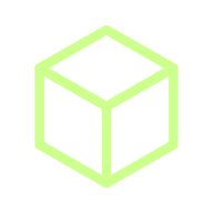 Icono de cubo tridimensional