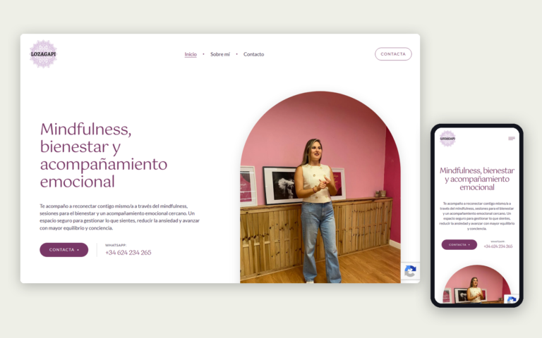La web de Lozagapi Emociones en ordenador y en móvil