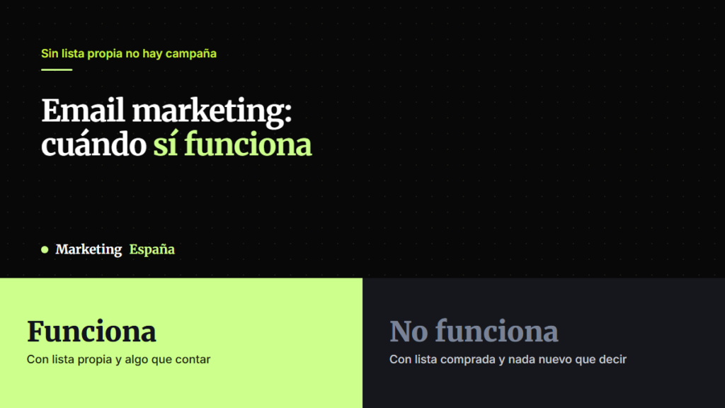 Email marketing para pymes: cuándo funciona de verdad